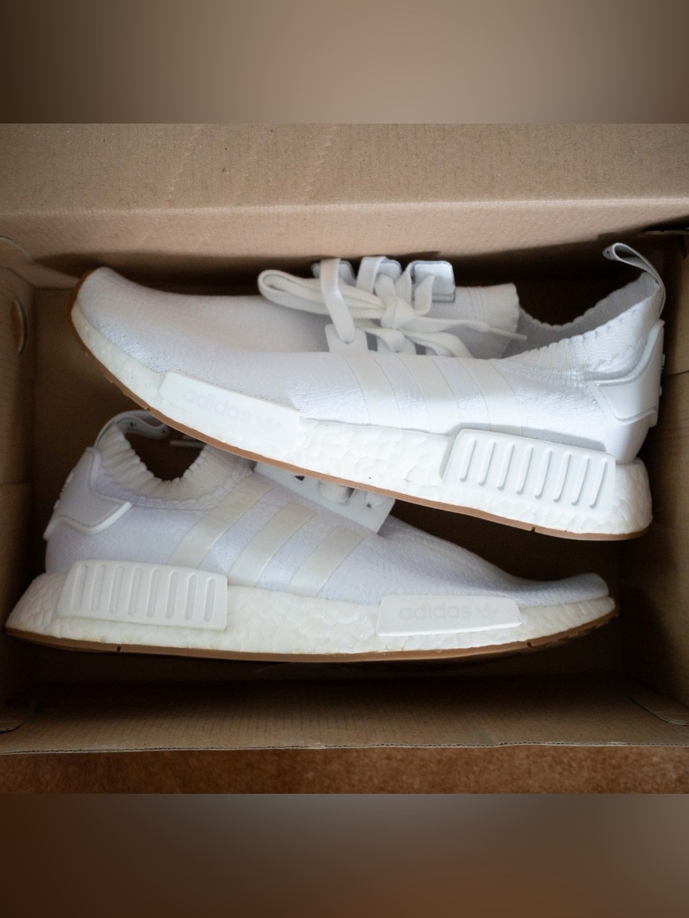 Adidas White NMD R1 Sneakers